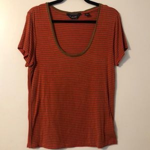 Scotch & Soda Scoop Neck Stripe Tee, Large